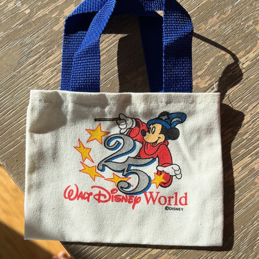 Vintage Disney Blue and Red Mickey Mouse Tote Bag